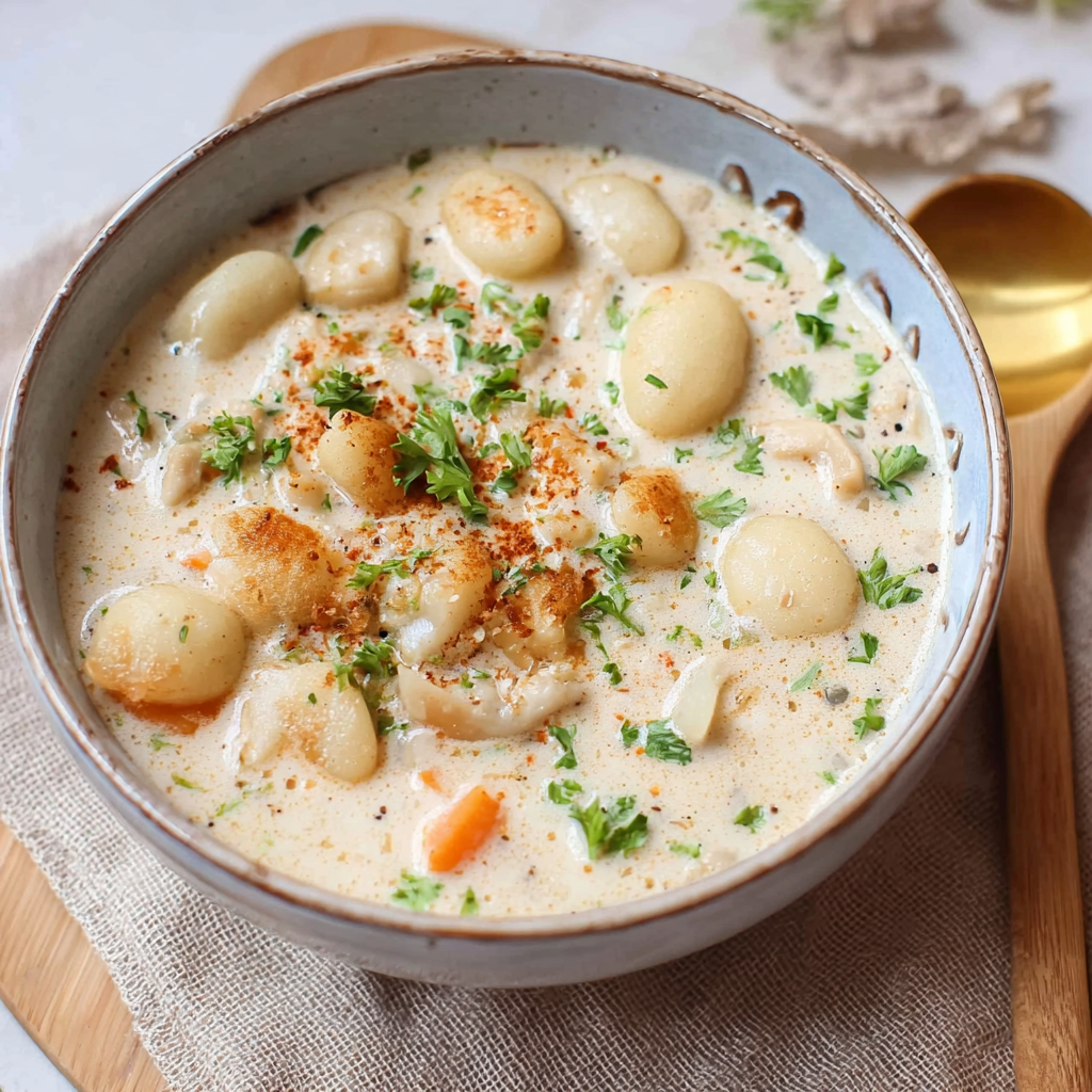 Vegan Creamy Gnocchi Soup