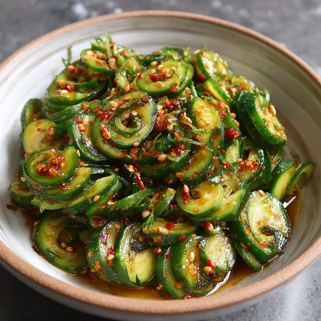 Spiral Cucumber Salad: The Science of “Mechanical Surface Tension & Osmotic Seasoning”