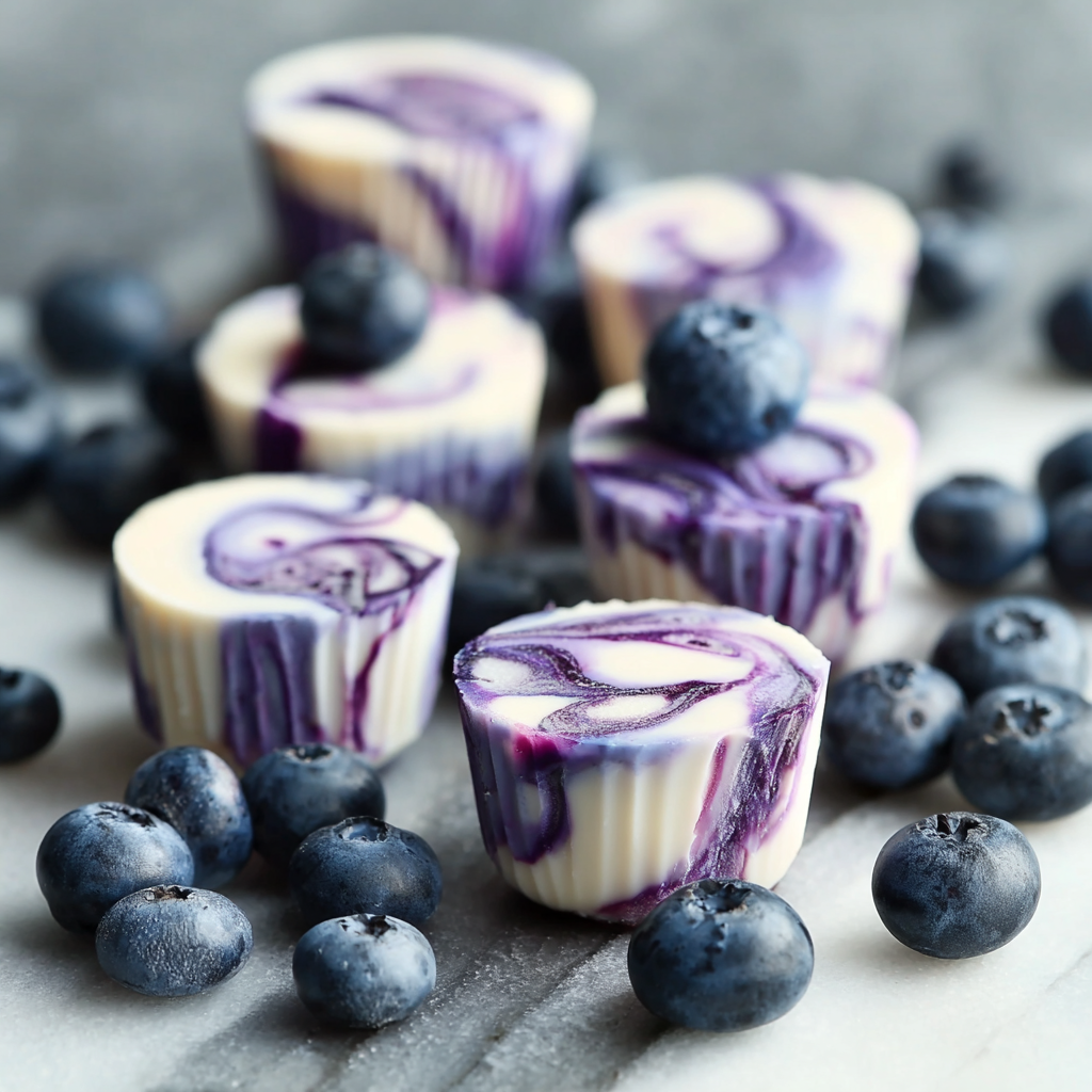 Blueberry Swirl Yogurt Bites