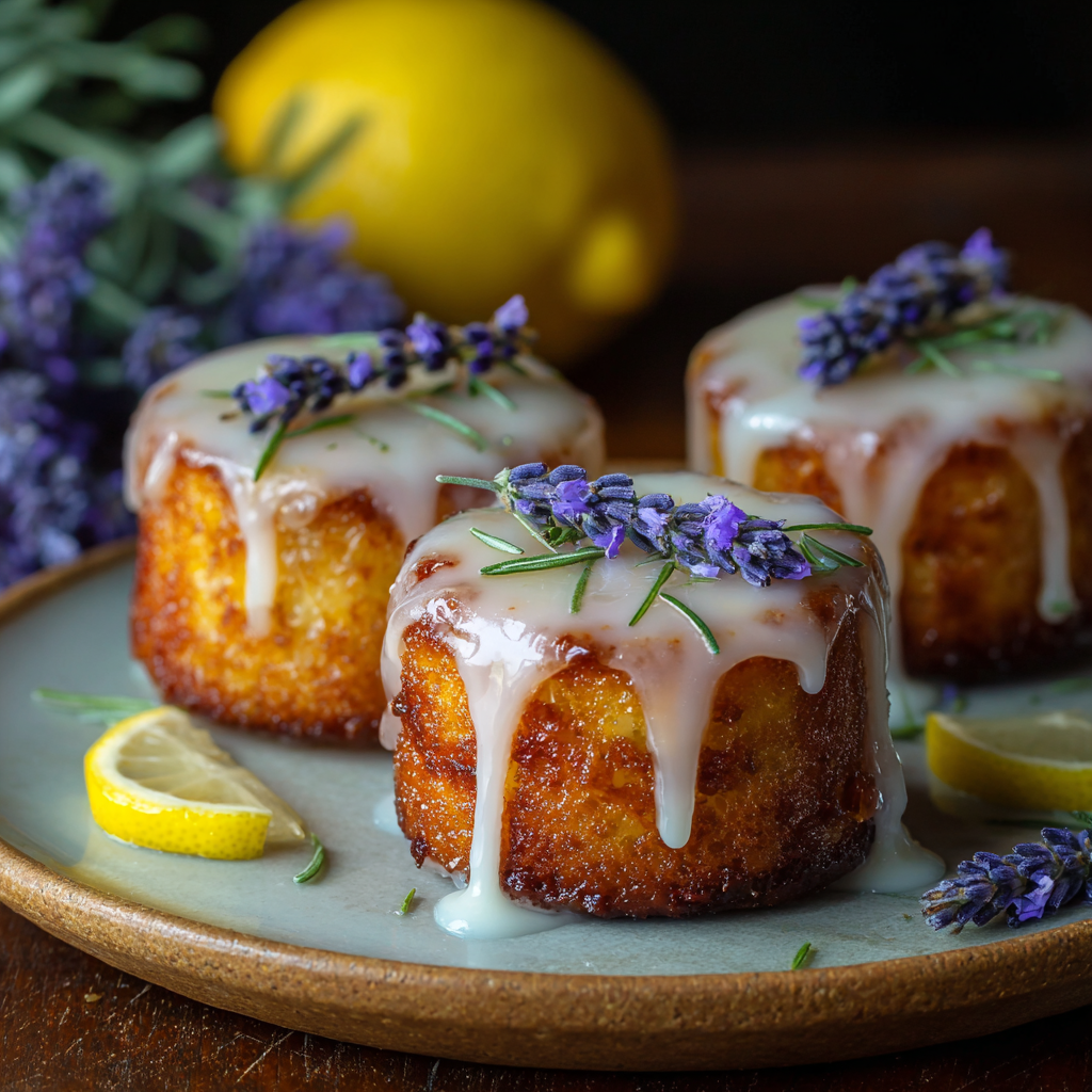 Mini Lemon Cakes with Lavender Glaze: Bright, Floral & Perfectly Petite
