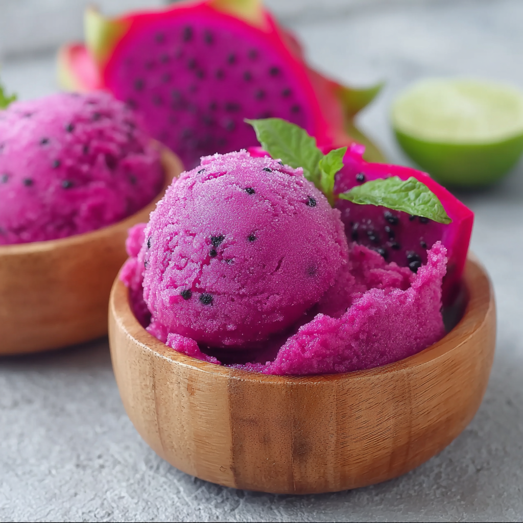 Vibrant Dragon Fruit Sorbet Recipe