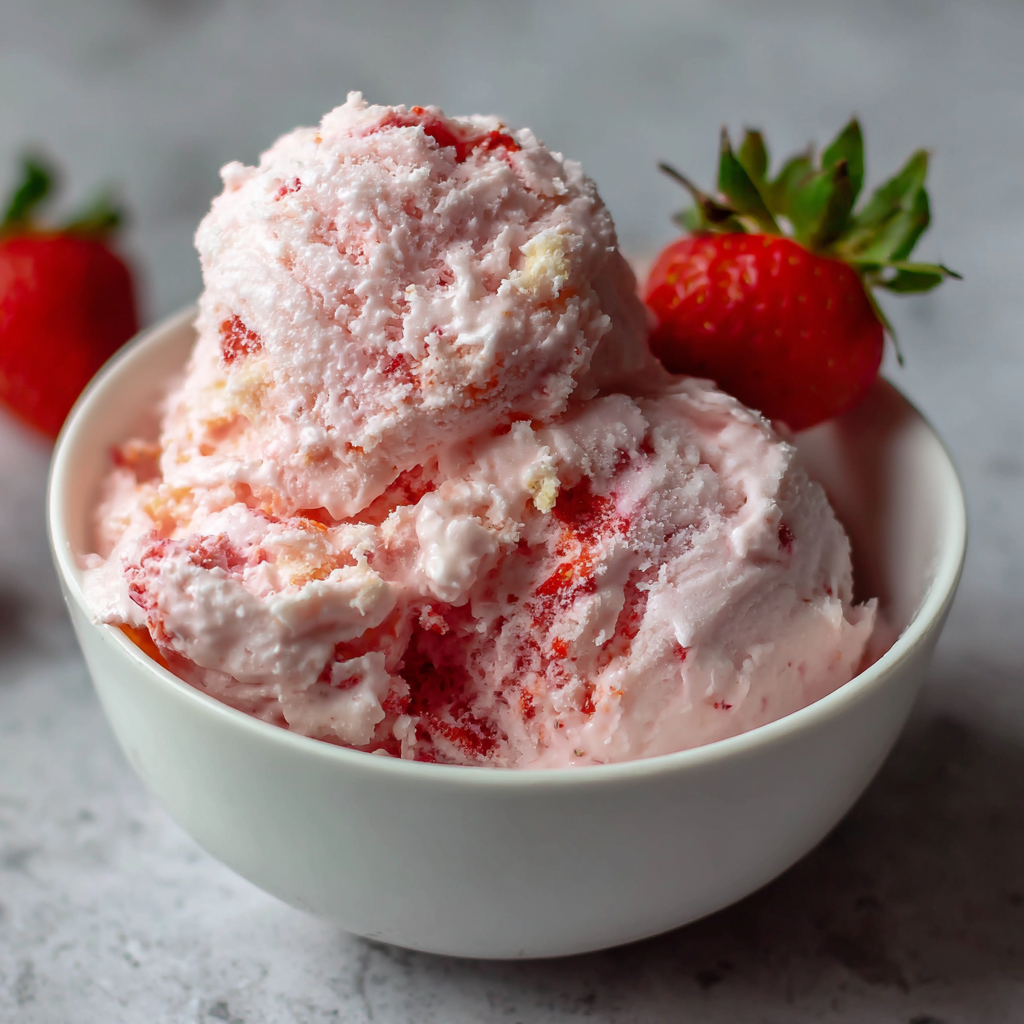 Strawberry Cottage Cheese Ice Cream (High Protein, Low Carb)