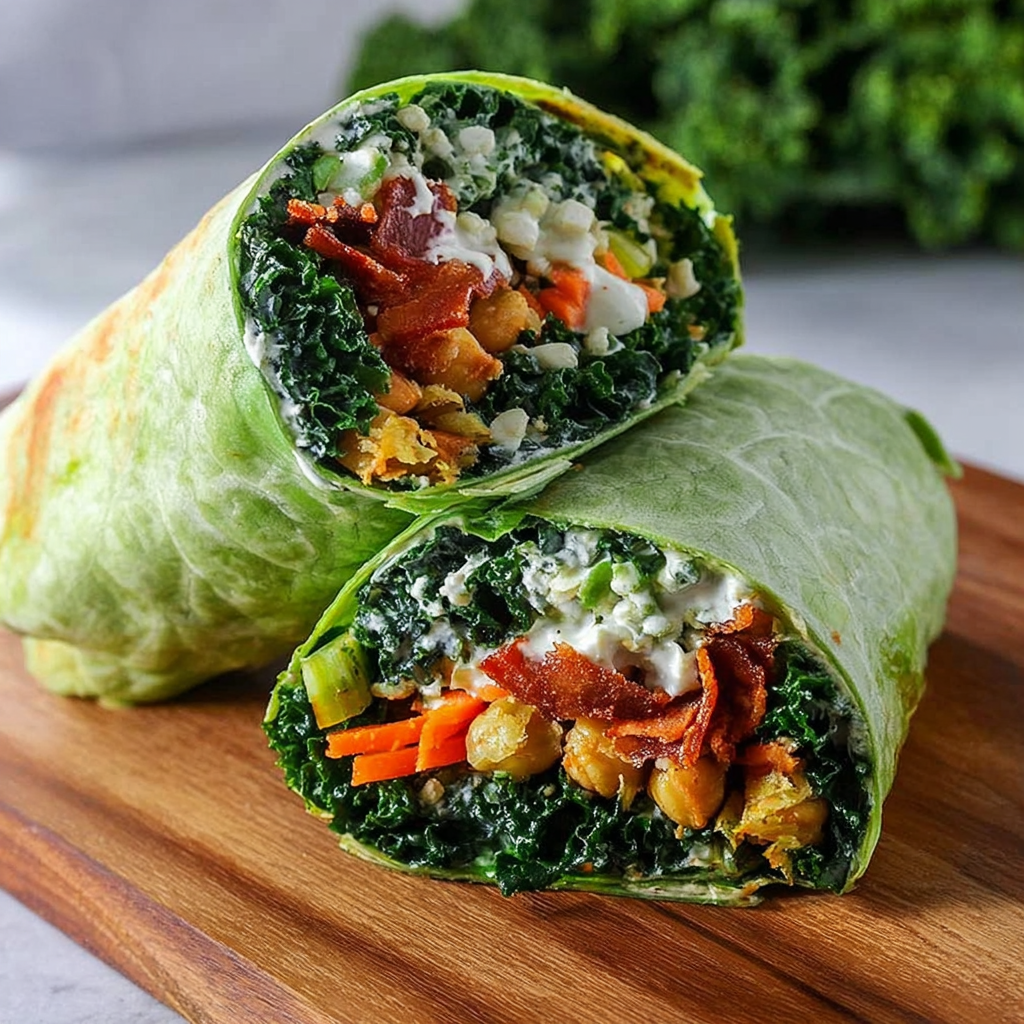The Texture Architect: Crunchy Caesar Kale Wrap