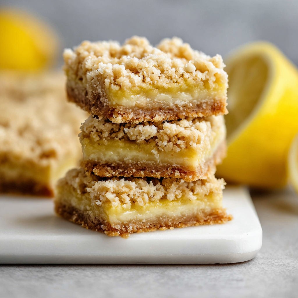 Lemon Oatmeal Crumble Bars