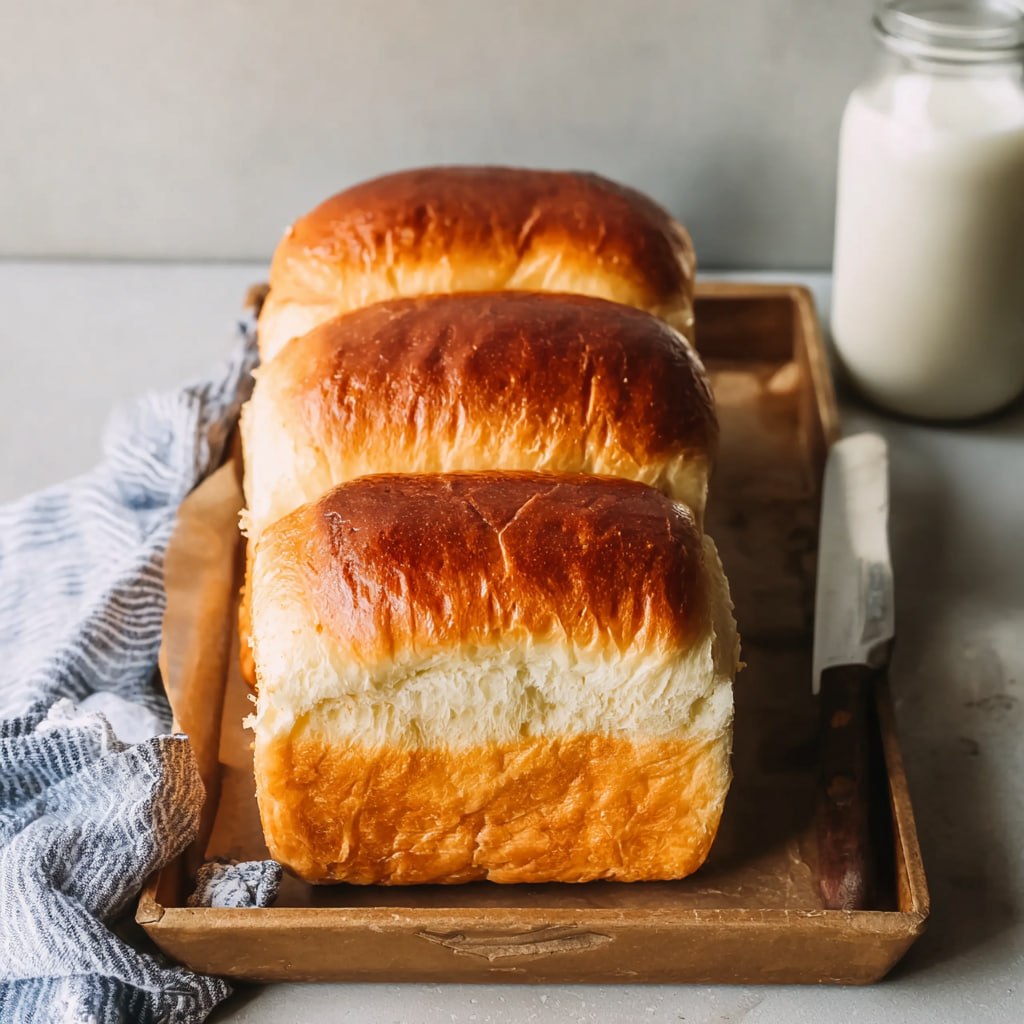 Pulled-apart Japanese milk bread slice showing impossibly soft, fluffy, cloud-like crumb structure