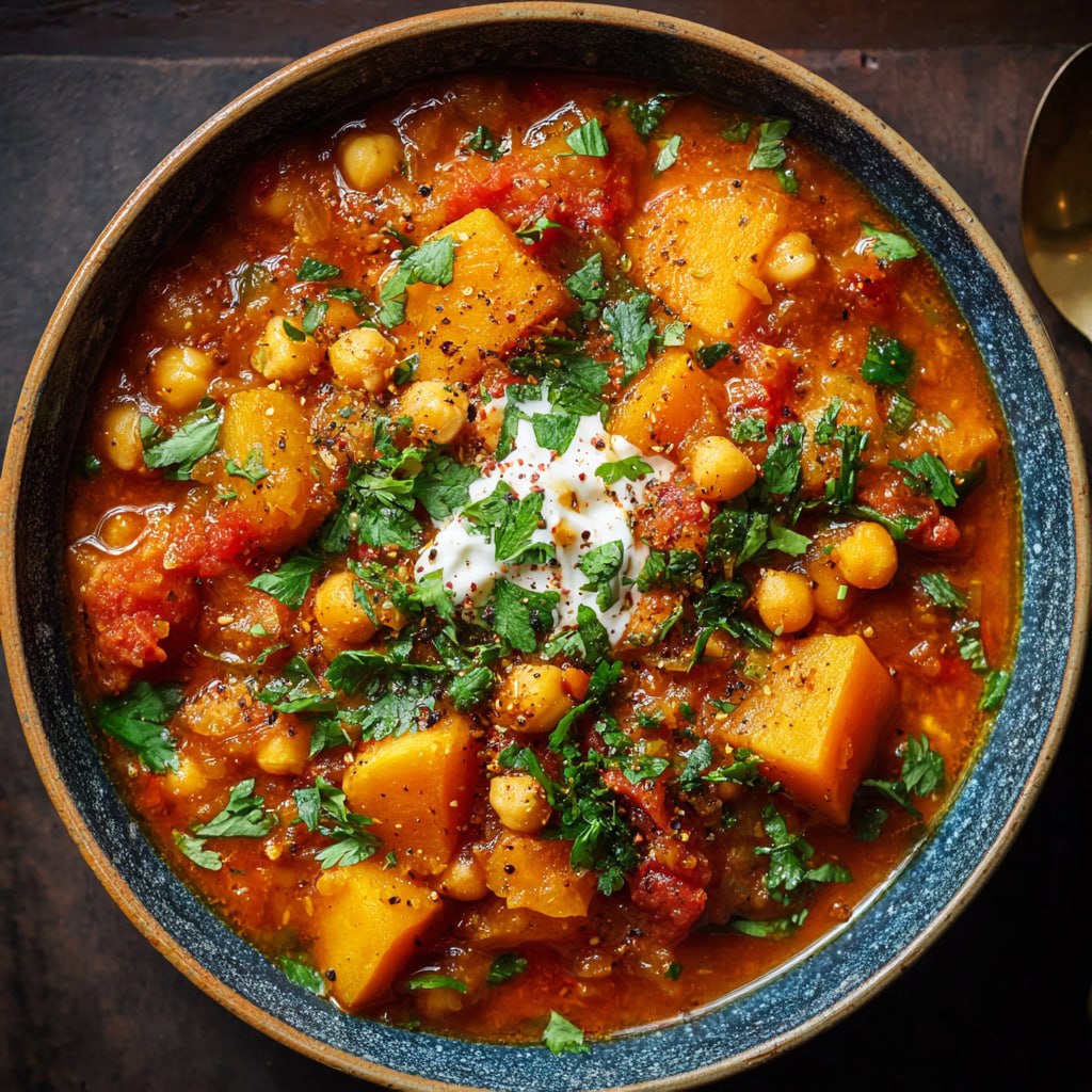 Moroccan Chickpea and Squash Stew (Cozy, Spiced, Plant-Powered)