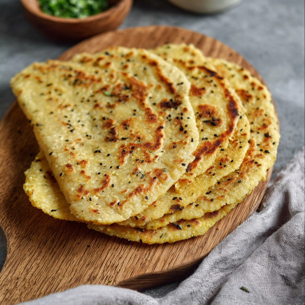 Soft potato flatbread pieces showing fluffy texture inside