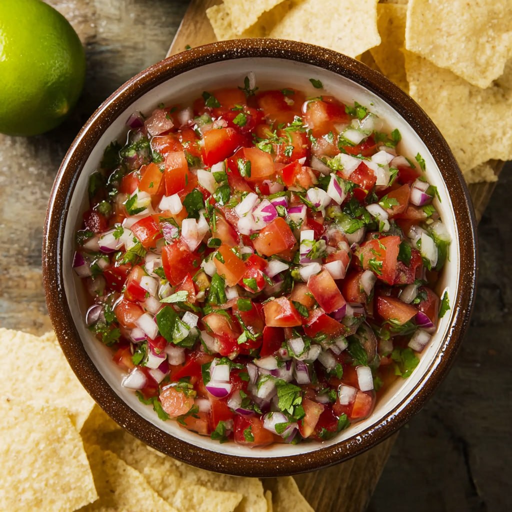 Pico de Gallo with tortilla chips