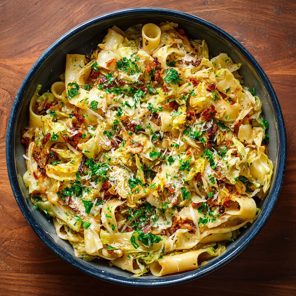Caramelized Cabbage Butter Pasta golden