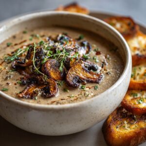 Creamy Roasted Mushroom Soup - photo 1