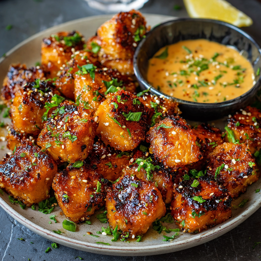 The Culinary Architect: Air Fryer Bang Bang Salmon Bites