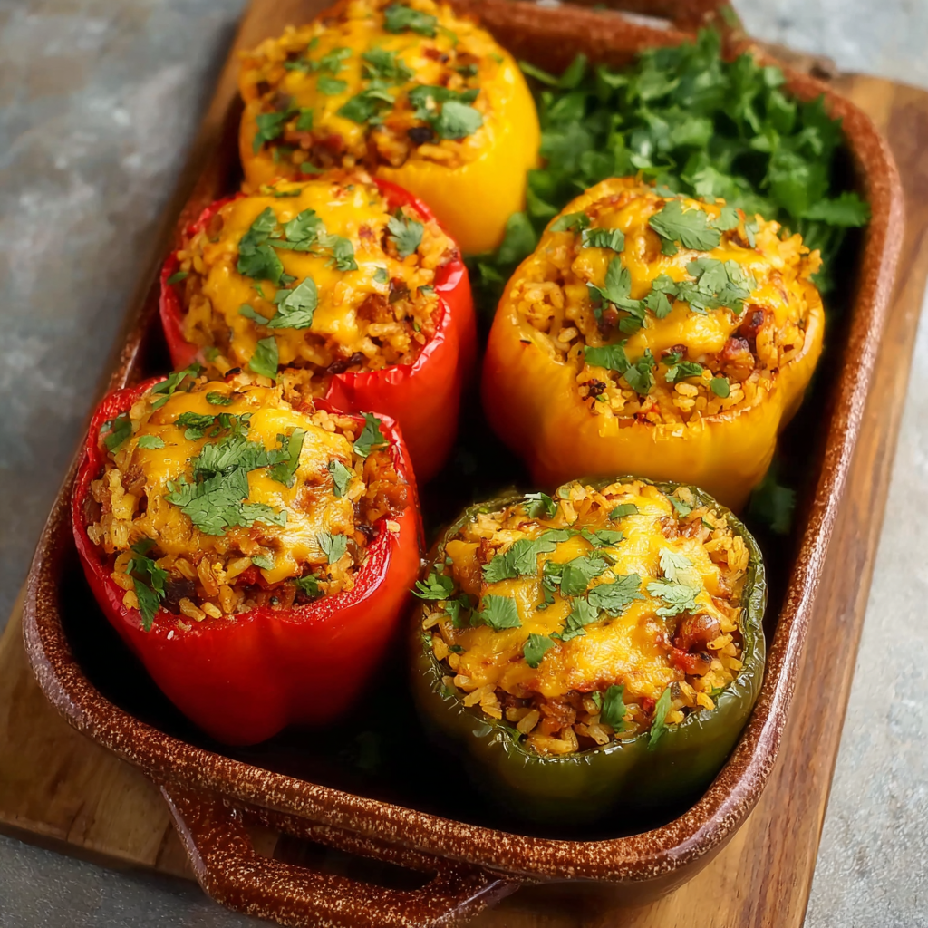The Structural Architect: Mediterranean Rice-Stuffed Bell Peppers