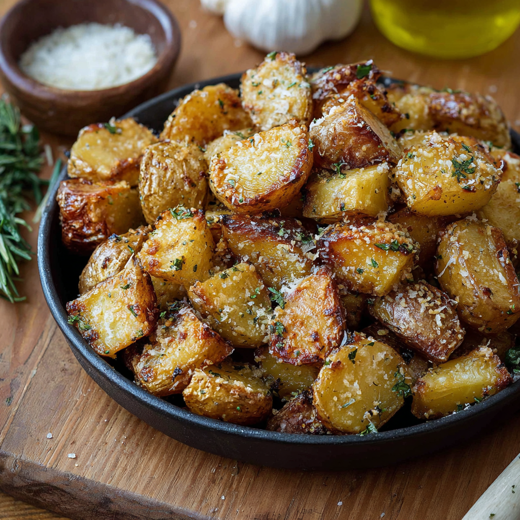 The Culinary Architect: Garlic Parmesan Roasted Potatoes