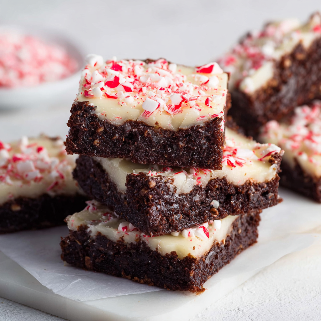 Peppermint Bark Brownies – Rich, Fudgy & Festively Irresistible