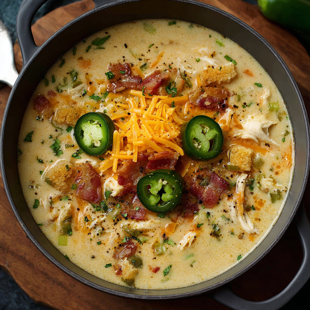 Jalapeño Popper Chicken Soup (Creamy, Spicy & Comforting)