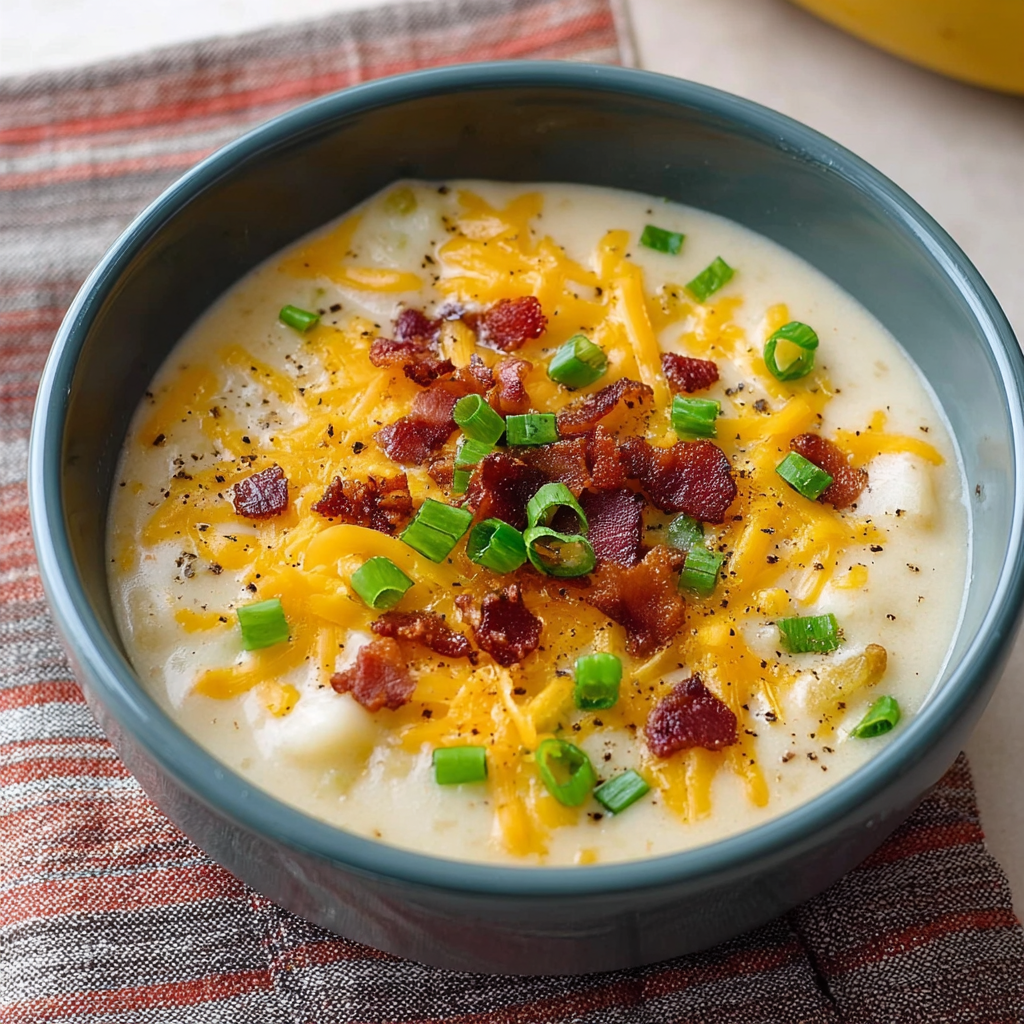 The Viscosity Architect: Cheesy Loaded Potato Soup