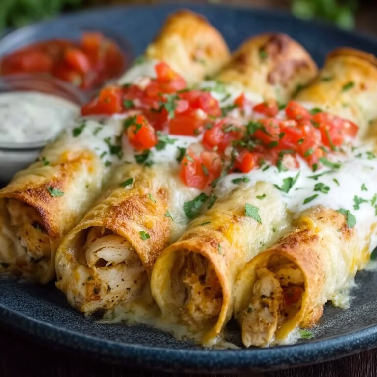 Baked cream cheese chicken taquitos on a sheet pan with golden crispy tortillas and melted cheese filling