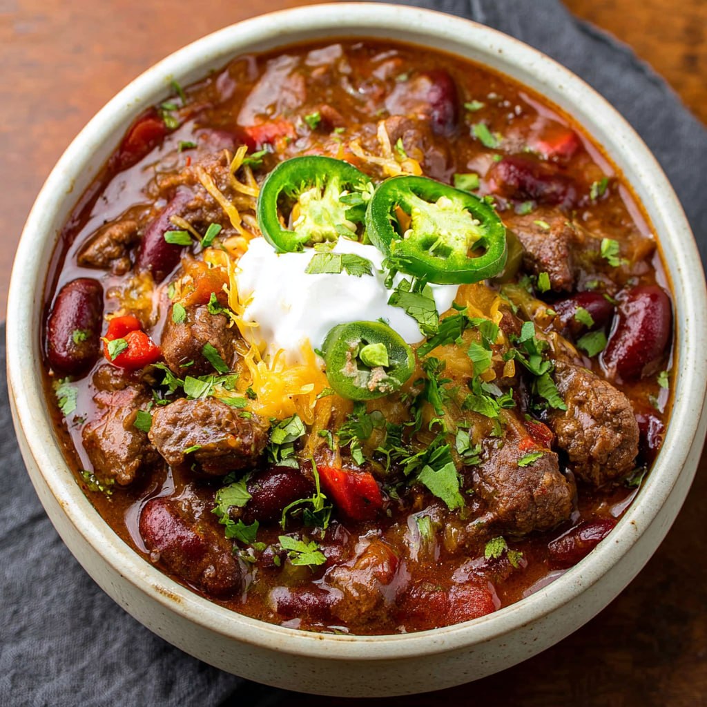 Spicy Steak Chili (Fork-Tender Chunks of Beef in a Bold Smoky Broth)