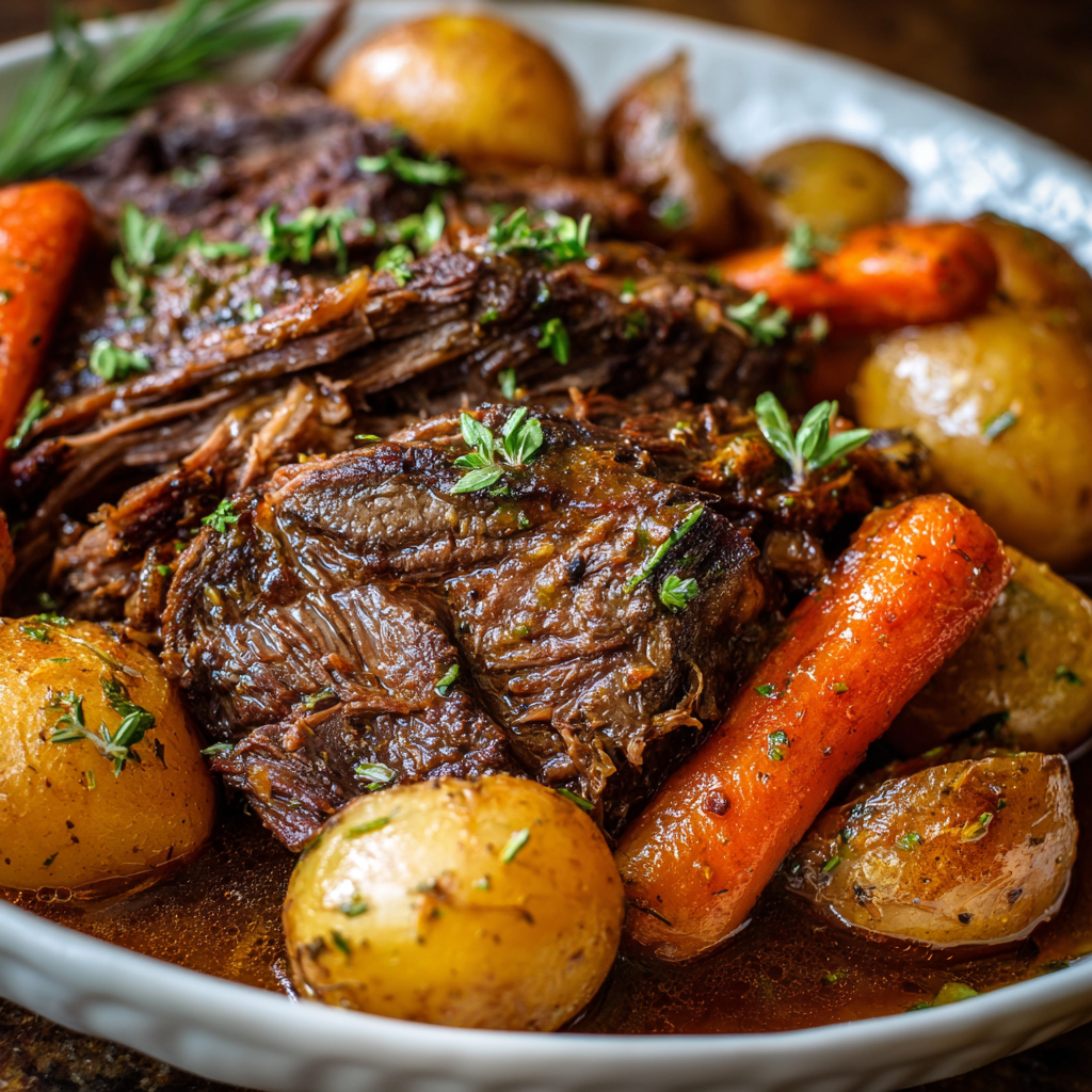 Crockpot Chuck Roast (Fall-Apart Sunday Pot Roast With Potatoes & Carrots, 8 Hr)