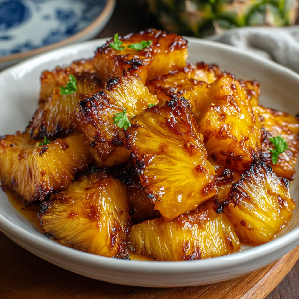 Air Fryer Caramelized Pineapple (Brown Sugar Cinnamon Dessert, 15 Min)