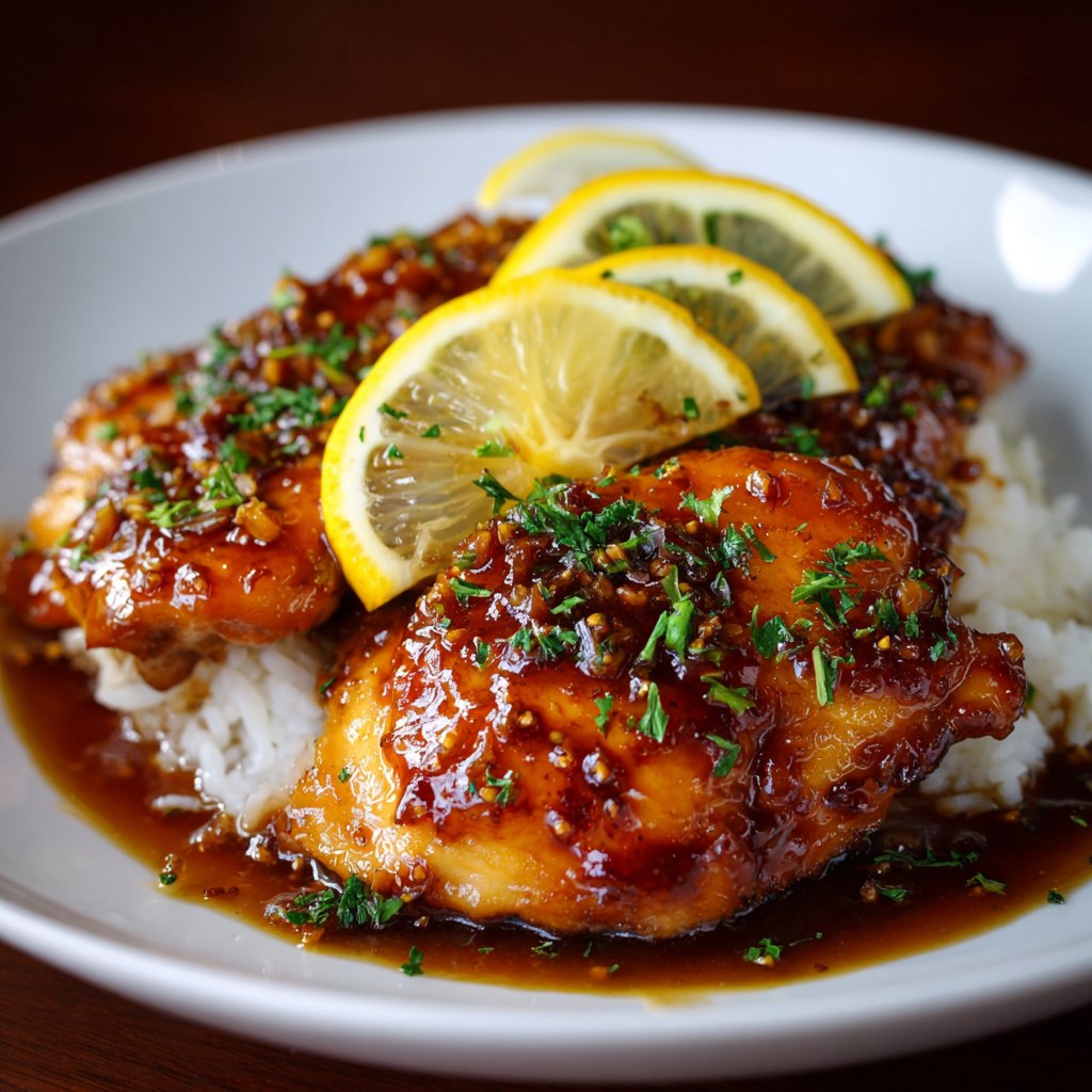 Lemon Garlic Chicken Over Rice (Bright Mediterranean One-Pan Dinner, 35 Min)