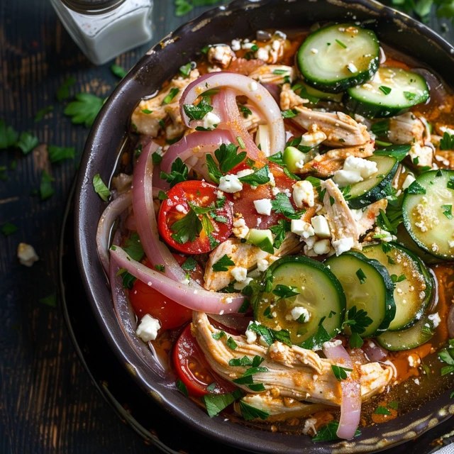 Chicken Salad With Vegetables (Celery, Carrot, Bell Pepper, Mayo-Yogurt, 25 Min)