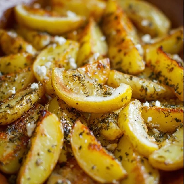 Lemon Herb Roasted Potatoes (Greek-Style Wedges, Lemon, Oregano, Garlic, Olive Oil, 60 Min)