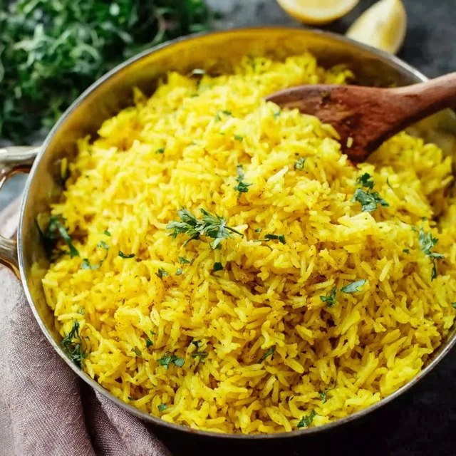 Turmeric Rice With Herbs (Golden Basmati, Turmeric, Cumin, Parsley, Cilantro, 30 Min)