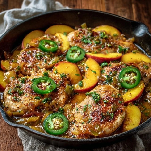 Spicy Peach Glazed Chicken (Sticky Peach Preserves, Sriracha, Garlic, Soy, 45 Min)