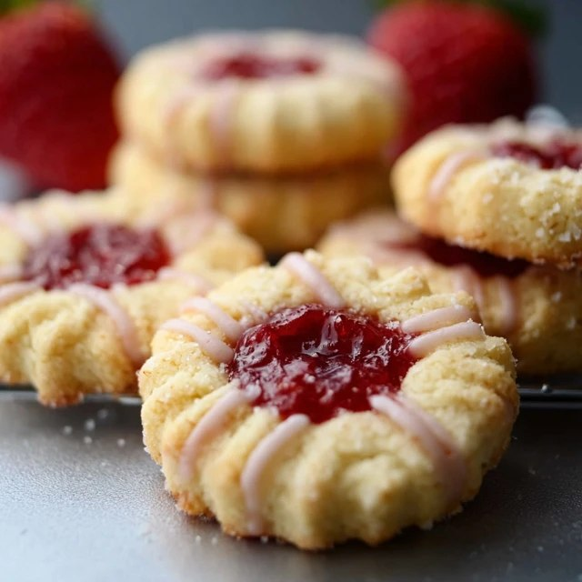 Jam Thumbprint Cookies (Buttery Almond Dough, Raspberry & Apricot Jam, 45 Min)