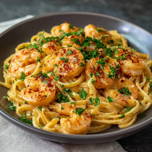 Shrimp Linguine With Garlic Sauce (Plump Shrimp, Buttery Garlic Wine Sauce, Linguine, Parsley, 25 Min)