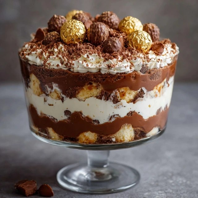 Chocolate Trifle Dessert (Brownie Chunks, Chocolate Pudding, Whipped Cream, Cherries, 30 Min + Chill)