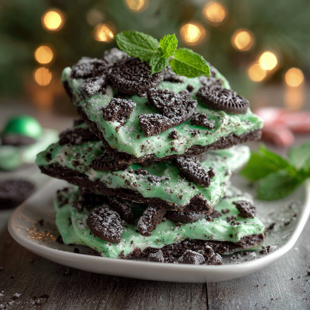 Ingredients for Mint Oreo Bark mise en place