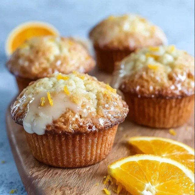 Orange Muffins With Glaze (Bakery-Style Tall Tops, Bright Citrus, 35 Min)