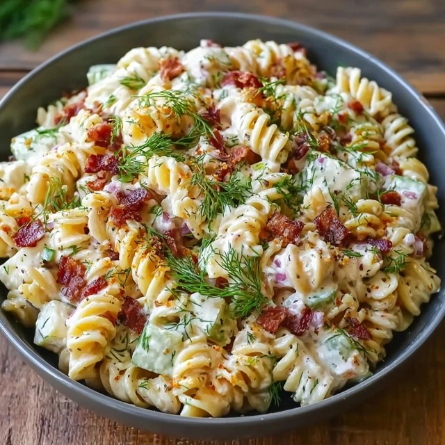 Creamy Pasta Salad With Bacon (Bowtie Pasta, Ranch Dressing, Cheddar, Tomatoes, 25 Min)