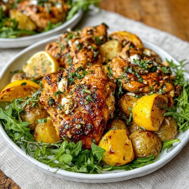 Lemon Herb Chicken And Potatoes (One-Pan Roasted, Garlic, Thyme, Rosemary, 50 Min)