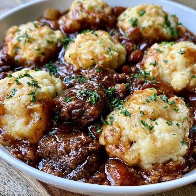 Beef Stew With Dumplings (Hearty Slow-Simmered Beef Stew with Fluffy Dumplings, 2.5 Hr)